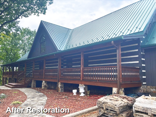 Log home restoration in Asheboro, NC