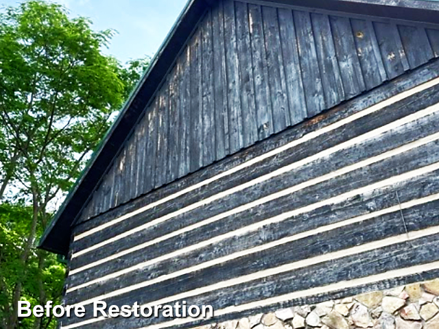 Log home restoration in Asheboro, NC