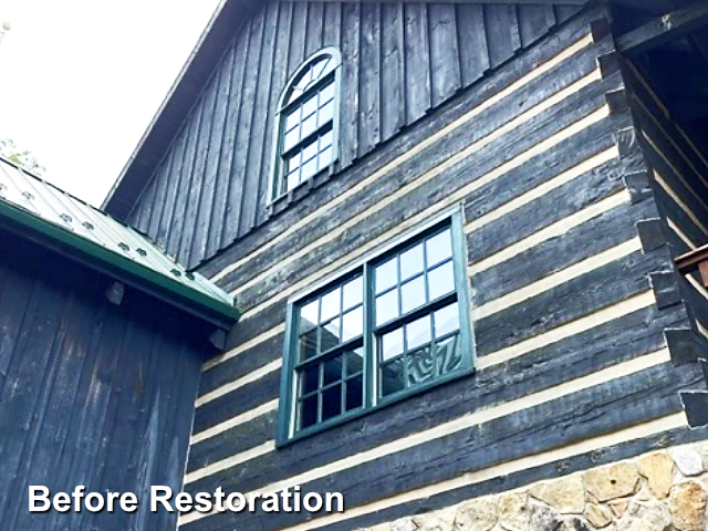 Log home restoration in Asheboro, NC