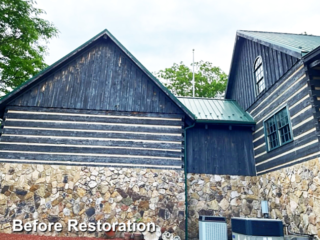 Log home restoration in Asheboro, NC