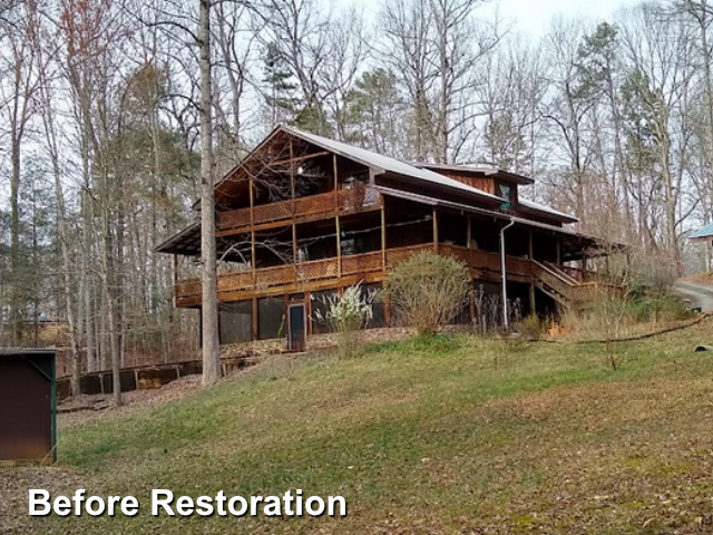 Log home restoration in Asheville, NC