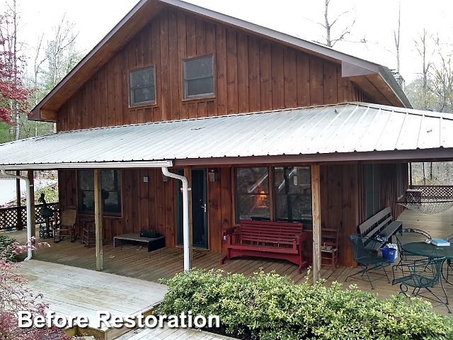 Log home restoration in Asheville, NC