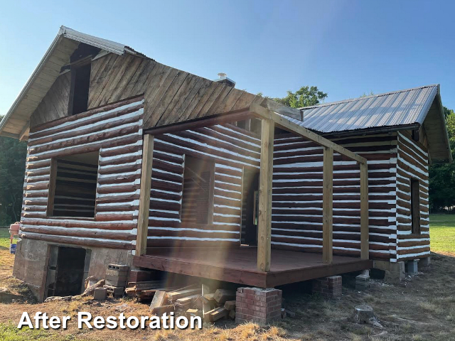 Log home restoration in Axton, VA