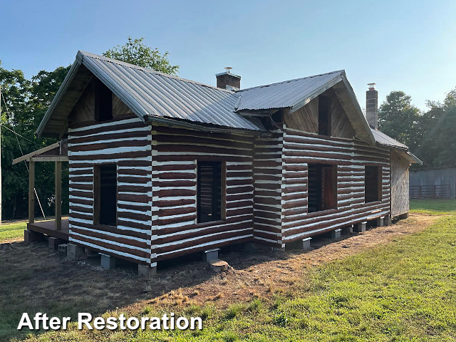 Log home restoration in Axton, VA