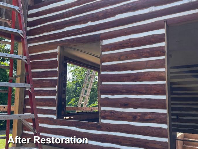 Log home restoration in Axton, VA