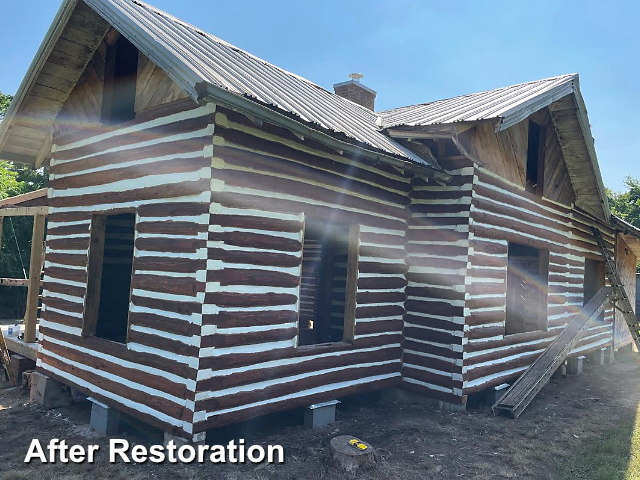 Log home restoration in Axton, VA