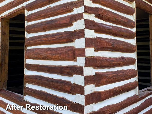 Log home restoration in Axton, VA