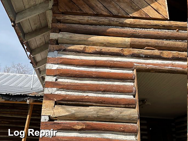 Log home restoration in Axton, VA