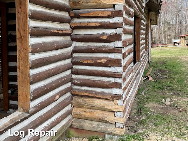 Log home restoration in Axton, VA