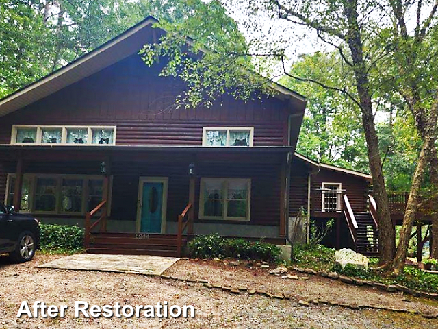 Log home restoration in Cary, NC