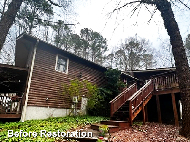 Log home restoration in Cary, NC