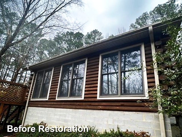 Log home restoration in Cary, NC