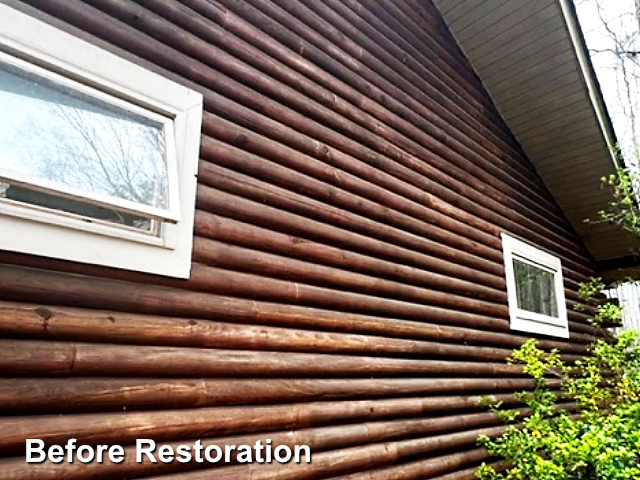 Log home restoration in Cary, NC