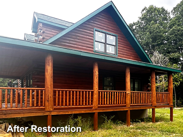 Log home restoration in Cedar Grove, NC