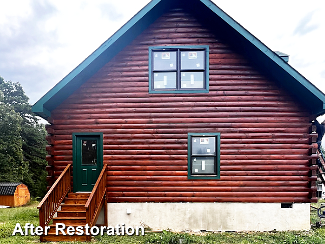 Log home restoration in Cedar Grove, NC