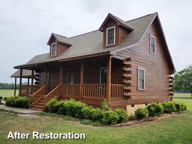 Log home restoration in Winnsboro SC