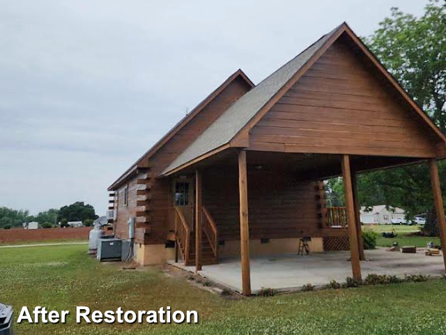 Log home restoration in Winnsboro SC