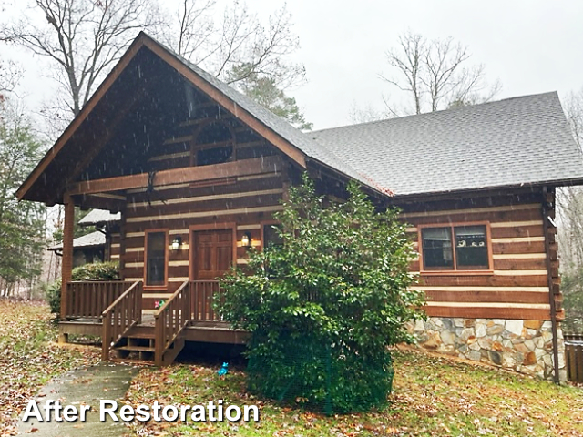 Log home restoration in Chapel Hill NC