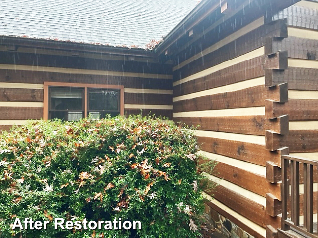 Log home restoration in Chapel Hill NC