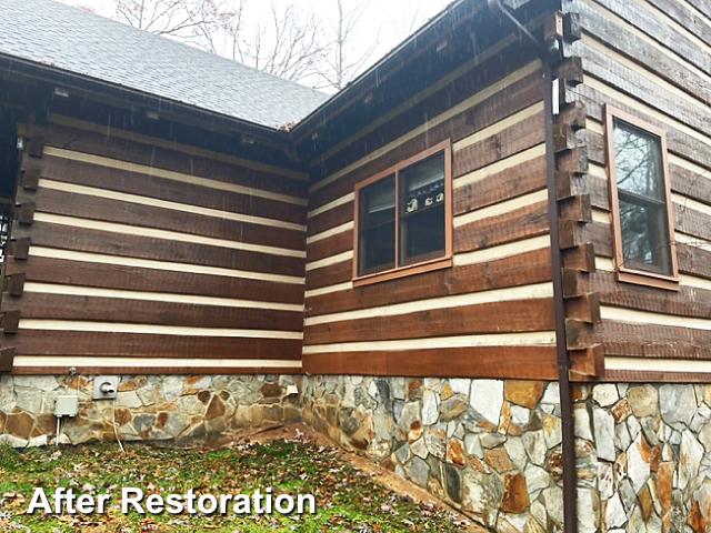 Log home restoration in Chapel Hill NC