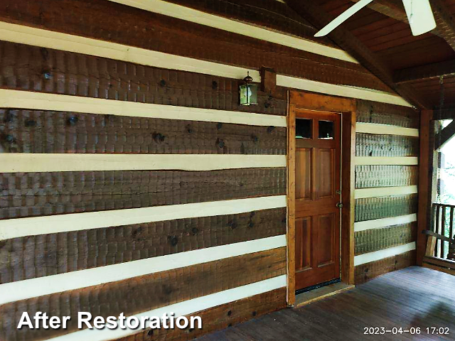 Log home restoration in Chapel Hill NC