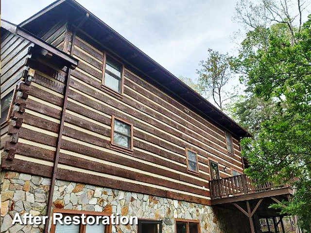 Log home restoration in Chapel Hill NC