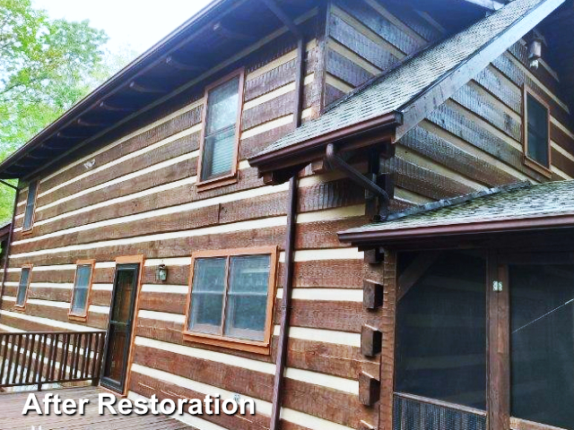 Log home restoration in Chapel Hill NC