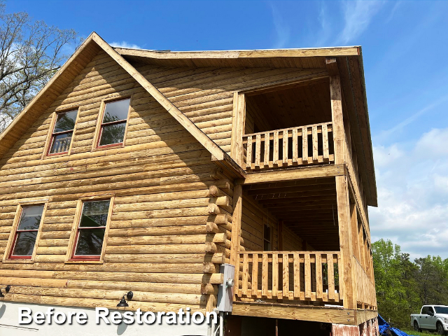 Log home restoration in Denton, NC