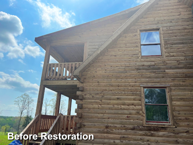 Log home restoration in Denton, NC