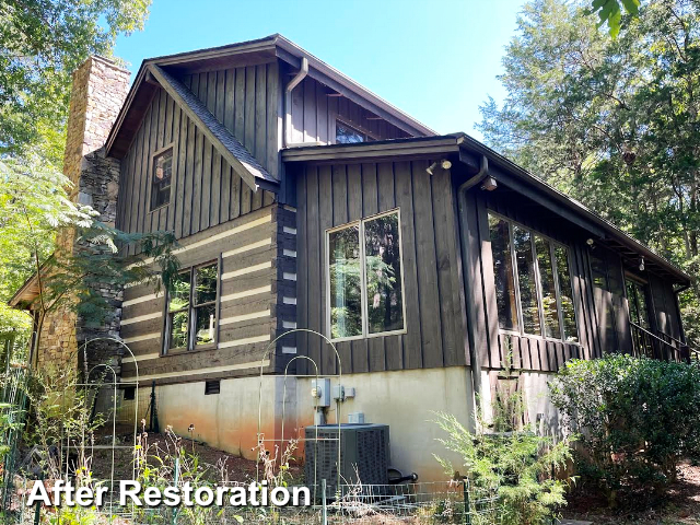 Log home restoration in Durham, NC