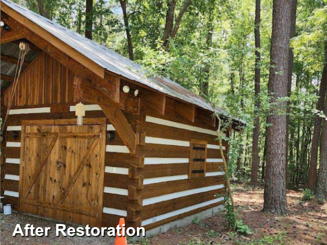 Log home restoration in Durham, NC