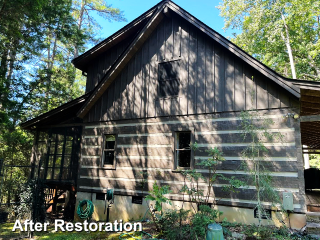 Log home restoration in Durham, NC