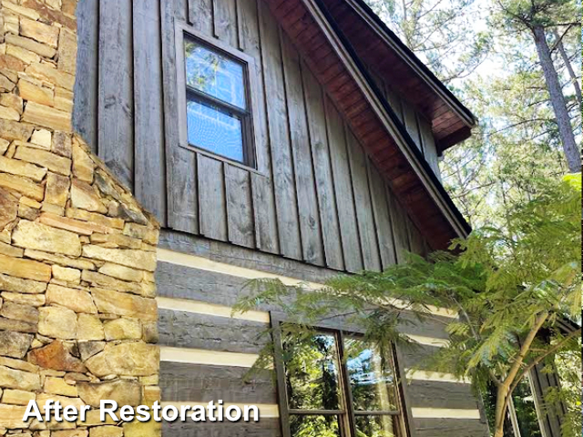 Log home restoration in Durham, NC