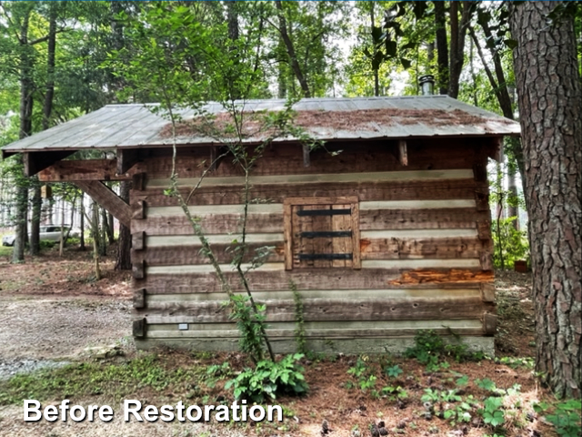 Log home restoration in Durham, NC