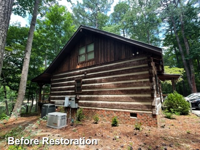 Log home restoration in Durham, NC