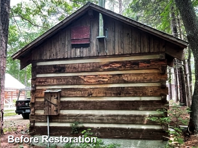 Log home restoration in Durham, NC