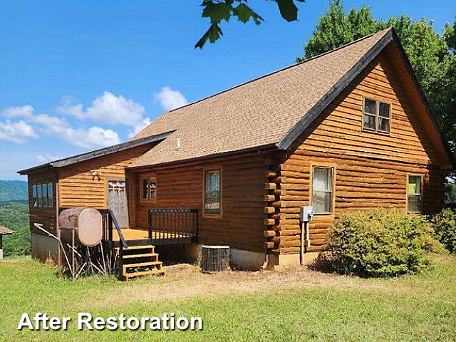 Log home restoration in Ferrum, VA