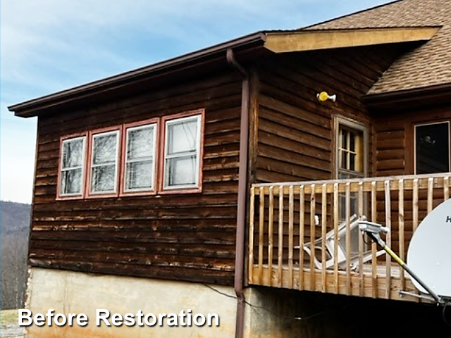 Log home restoration in Ferrum, VA