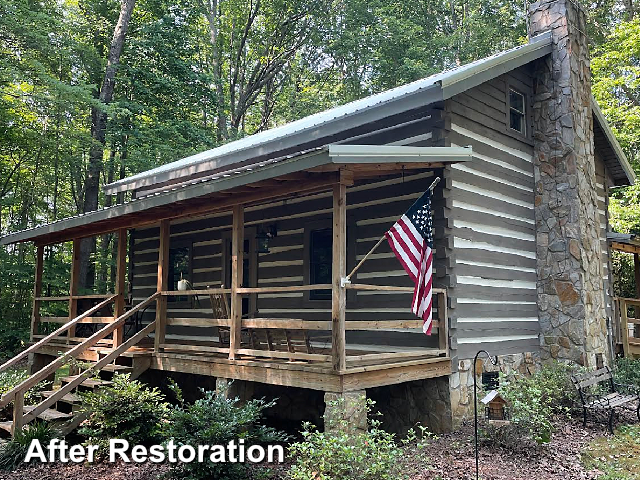 Log home restoration in Franklinvill,NC