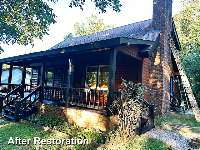 Log home restoration in Greenville, NC