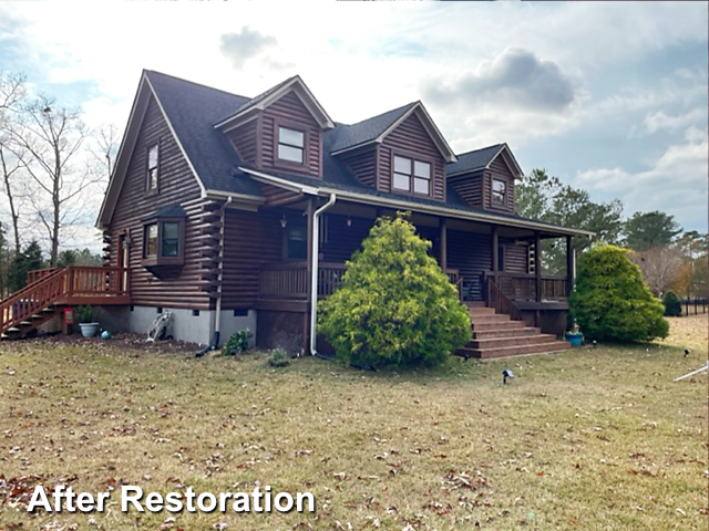 Log home restoration in Grimesland NC