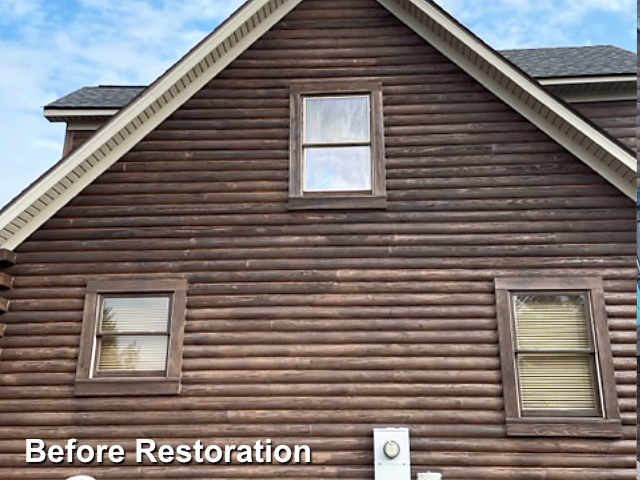 Log home restoration in Grimesland NC