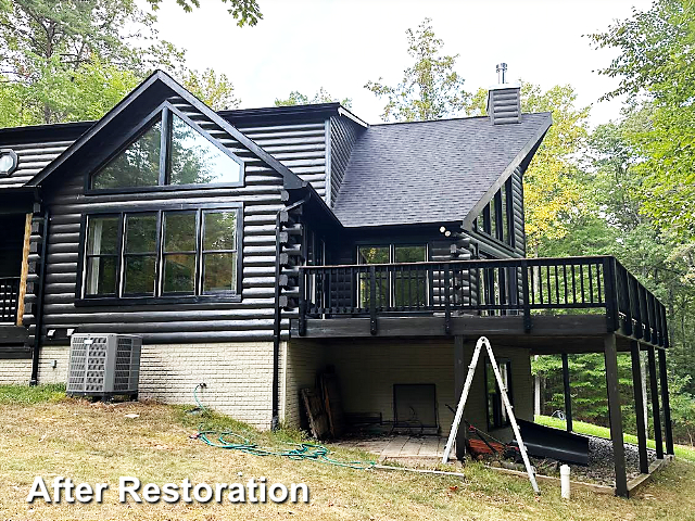 Log home restoration in Hay Market, VA