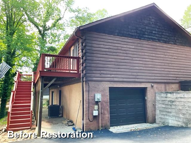 Log home restoration in Hickory, NC