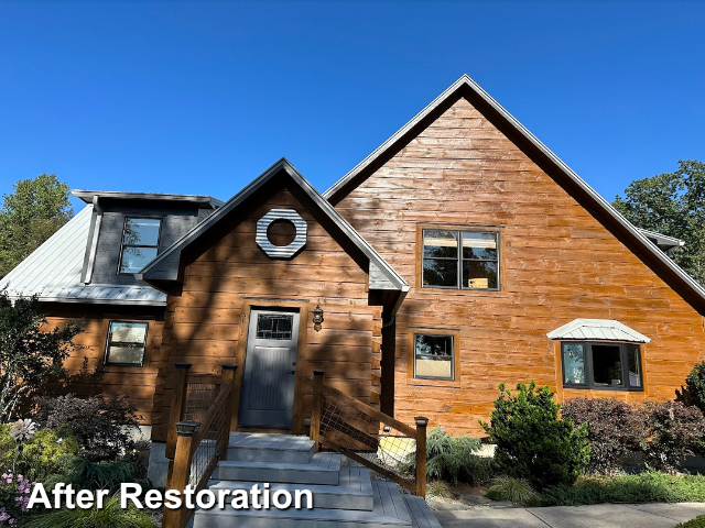 Log home restoration in High Point, NC