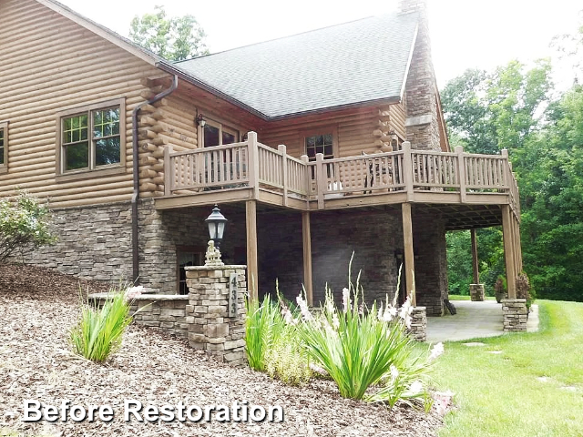 Log home restoration in High Point NC