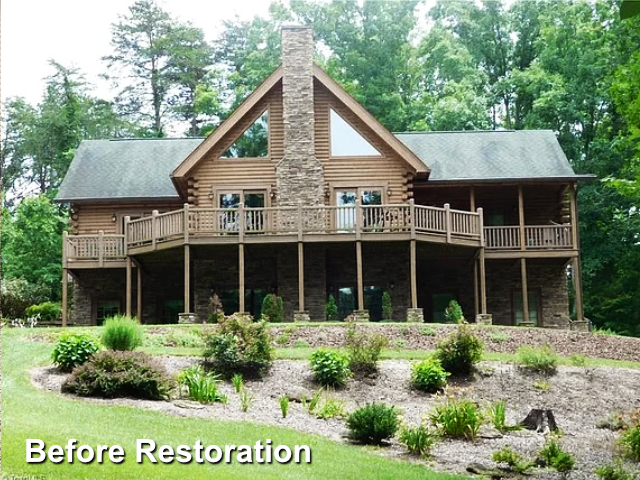 Log home restoration in High Point NC