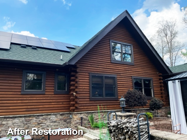 Log home restoration in High Point NC