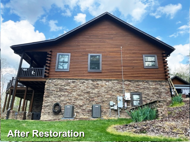 Log home restoration in High Point NC