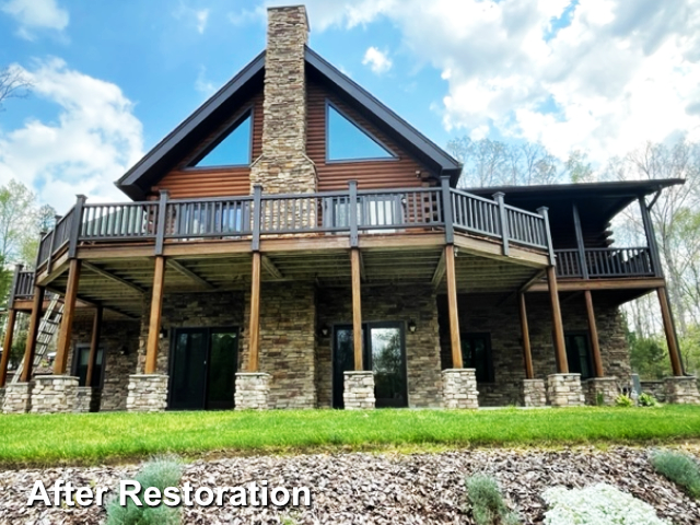 Log home restoration in High Point NC